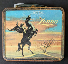 Load image into Gallery viewer, 1958 Aladdin Zorro Lunchbox With Thermos