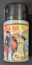 Load image into Gallery viewer, 1958 Aladdin Zorro Lunchbox With Thermos