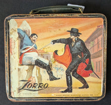 Load image into Gallery viewer, 1958 Aladdin Zorro Lunchbox With Thermos