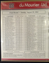 Load image into Gallery viewer, 1993 du Maurier Ltd. Classic Final Round Golf Score Board SIGNED