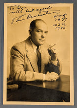 Load image into Gallery viewer, Tom Dewenter Signed Autographed Photo WOR WJR Radio 1940s