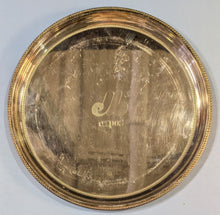 Load image into Gallery viewer, Vintage Reed & Barton Silver Plate Round Tray Monogram JB