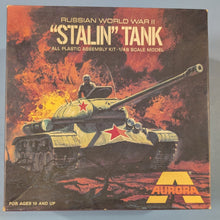 Load image into Gallery viewer, Vintage Aurora Russian WWII "Stalin" Tank 1/48 Model Kit