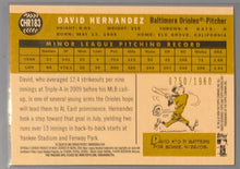 Load image into Gallery viewer, 2009 Topps Heritage Chrome Baseball Rookie Card - David Hernandez - CHR183