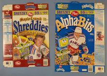 Load image into Gallery viewer, Lot 5 Vintage Cereal Boxes Gretzky Hockey Batman Blue Jays 1990s Frosted Flakes