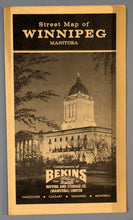 Load image into Gallery viewer, Vintage Winnipeg Manitoba Street Map - Bekins Moving & Storage