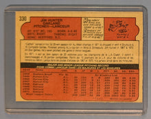 Load image into Gallery viewer, 1972 O-Pee-Chee Jim Catfish Hunter #330 Oakland Athletics OPC Baseball Card HOF