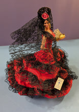 Load image into Gallery viewer, Vintage Marin Chiclana Flamenco Doll Spain Red Dress Lace Handmade Figurine