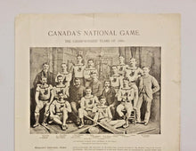 Load image into Gallery viewer, 1900s Article on Canada's National Game Champion Teams of 1886 Lacrosse