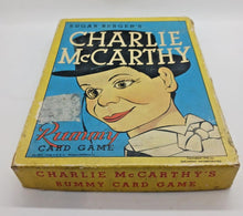 Load image into Gallery viewer, 1938 Edgar Bergen's Charlie McCarthy Rummy Card Game No.3931