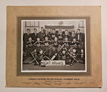 Load image into Gallery viewer, 1938-39 Canada Packers House League Champions "Night Hawks" Hockey Team Photo