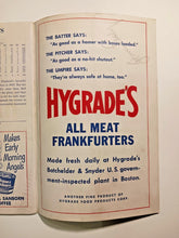 Load image into Gallery viewer, 1949 Red Sox Washington Baseball Program signed by John Pesky
