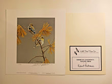 Load image into Gallery viewer, American Goldfinch - Winter Dress, Robert Bateman Signed Print 9 3/4" x 10"