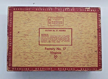 Load image into Gallery viewer, Headline Mild The Big News in Cigars, Factory No. 17, Virginia 50 Cigar Box