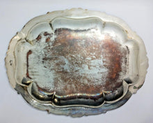 Load image into Gallery viewer, Antique Silver Lidded Entree Serving Dish Tray Set of 2