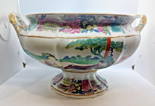 Load image into Gallery viewer, 1850s Mason's Chinese Soup Bowl with Lid and Saucer Hand Painted 13" x 12" x 12"