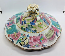 Load image into Gallery viewer, 1850s Mason's Chinese Soup Bowl with Lid and Saucer Hand Painted 13" x 12" x 12"