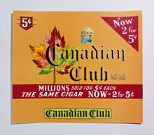 Load image into Gallery viewer, Cigar box Label Vintage Inner Original Canadian Club Embossed MAPLE LEAF x 3 Lot