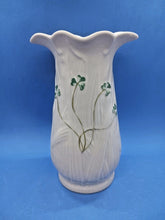 Load image into Gallery viewer, Millennium 2000 Belleek Green Clover 6 1/4" Vase