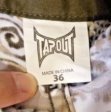 Load image into Gallery viewer, Green Dragon Tapout Adult Size 36 Shorts w/ Martial Arts Training Shin Guards