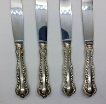 Load image into Gallery viewer, Pompadour By Birks Sterling Silver Regular Lunch Knife 8 3/4" Set of 4