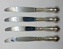 Load image into Gallery viewer, Pompadour By Birks Sterling Silver Regular Lunch Knife 8 3/4" Set of 4