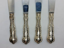 Load image into Gallery viewer, Pompadour By Birks Sterling Silver Regular Lunch Knife 8 3/4" Set of 4