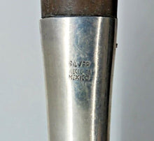 Load image into Gallery viewer, 1950s Antonio Pineda Salad Tosser Set Silver w/ wooden handles, Mexico 12 1/4"