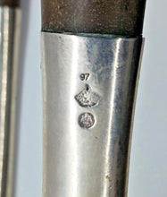 Load image into Gallery viewer, 1950s Antonio Pineda Salad Tosser Set Silver w/ wooden handles, Mexico 12 1/4"