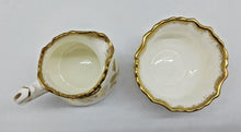 Load image into Gallery viewer, Hammersley & Co Bone China Gold Trim and Gold Pattern Sugar Bowl & Creamer Set