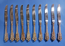 Load image into Gallery viewer, Wallace Grand Baroque Sterling Silver 9 3/4" Dinner Knife Lot of 10
