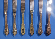 Load image into Gallery viewer, Wallace Rose Point Sterling Silver 9" Knife Lot of 6