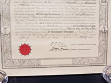 Load image into Gallery viewer, Imperial Grand Black Chapter of the British Commonwealth Certificate No. 96 1927