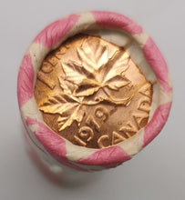 Load image into Gallery viewer, 1979 Canadian Penny CIBC Bank Machine Roll White Paper Red (50 ct) #16