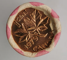 Load image into Gallery viewer, 1979 Canadian Penny CIBC Bank Machine Roll White Paper Red (50 ct) #17