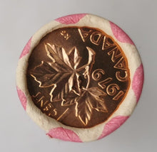 Load image into Gallery viewer, 1979 Canadian Penny CIBC Bank Machine Roll White Paper Red (50 ct) #27