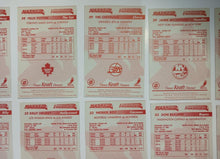 Load image into Gallery viewer, 1994-95 Kraft Dinner Hockey Hand Cut Collectors 3 1/2 x 5 1/4" Cards Lot of 20