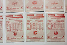 Load image into Gallery viewer, 1994-95 Kraft Dinner Hockey Hand Cut Collectors 3 1/2 x 5 1/4" Cards Lot of 20
