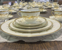 Load image into Gallery viewer, 88 Piece Dinner Set Hand Painted Gold Bone China Minton