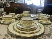 Load image into Gallery viewer, 88 Piece Dinner Set Hand Painted Gold Bone China Minton