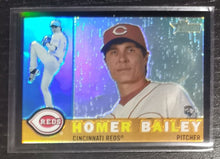 Load image into Gallery viewer, 2009 Topps Heritage Chrome Homer Bailey Black Refractor SSP 04/60 CHR116