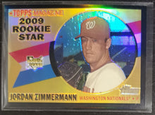 Load image into Gallery viewer, 2009 Topps Heritage Chrome Jordan Zimmermann Black Refractor SSP 29/60 CHR159