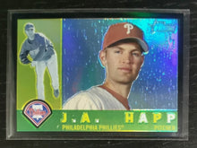 Load image into Gallery viewer, 2009 Topps Heritage Chrome J.A. Happ Black Refractor SSP 28/60 CHR134