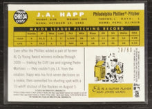 Load image into Gallery viewer, 2009 Topps Heritage Chrome J.A. Happ Black Refractor SSP 28/60 CHR134