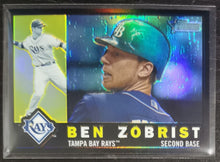 Load image into Gallery viewer, 2009 Topps Heritage Chrome Ben Zobrist Black Refractor SSP 28/60 CHR145