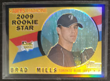 Load image into Gallery viewer, 2009 Topps Heritage Chrome Bard Mills Black Refractor SSP 17/60 CHR179
