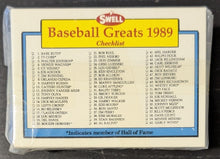 Load image into Gallery viewer, 1989 Swell Baseball Greats Complete 135 Cards Set NEAR MINT