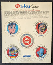 Load image into Gallery viewer, 1993 SkyCaps SUPERMAN POGS Unpunched Card Promo Sheet Skybox RARE Vintage DC