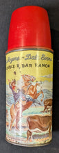 Load image into Gallery viewer, American Thermos Bottle Roy Rogers Dale Evans Aluminum Lunch Box Thermo Set