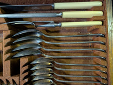 Load image into Gallery viewer, Mappin & Web Silver Plated Flatware In Fitted Casket Lot of 42 Pieces